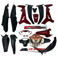 Dàn áo sirius 110 - sirius 50 - đỏ đô đen - tặng tem 3 lớp