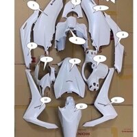 dàn áo vision vs 110 2015 2016 2017 2018 2019 màu trắng xài khoá chìa thường ( bán lẻ từng món )