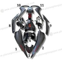 Dàn áo vision vs 110 2015 2016 2017 2018 2019 màu đen nhám xài ổ khoá chìa thường ( bán lẻ từng món ) AA