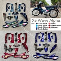 Dàn Áo Wave Nhỏ, Wave Alpha TD [Tặng Tem 3 Lớp] Bộ Nhựa Wave 100 Đời 1993-2005 - Bộ Áo Xe Wave Anpha