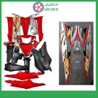 Dàn áo wave rs đỏ ổ khóa vuông - tặng team 3 lớp
