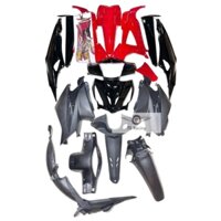 Dàn áo wave RSX100 màu đỏ tươi đen - tặng team 3 lớp