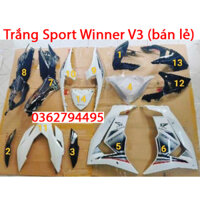 Dàn Áo Winner X V3 2022 màu Trắng Sport (xé lẻ) Zin chính hãng Honda