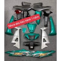 Dàn Áo Xanh Lục Bảo - Bộ Vỏ Nhựa Wave Alpha 100 - Wave 50cc - Wave Rs Mã 1127