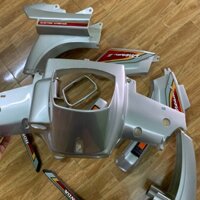 Dàn áo xe dream 2 màu  BẠC ( TEM 3 LỚP ) -nhựa trắng ABS loại 1