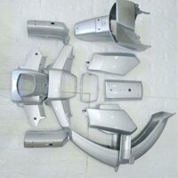 Dàn áo xe Dream II - nhựa ABS nguyên sinh màu BẠC, tặng kèm bộ tem.