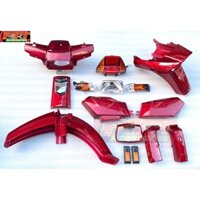 DÀN ÁO XE DREAM MÀU ĐỎ CÓ ĐÈN ĐẶC BIỆT