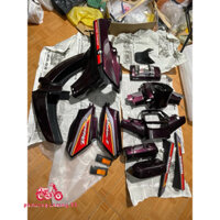 Dàn áo xe dream sẵn tem thái lửa nhựa ABS PP màu tím nho 16 chi tiết