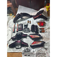 Dàn áo xe dream thái 19 chi tiết sẵn team thái lửa nhựa PP đen ABS màu tím nho