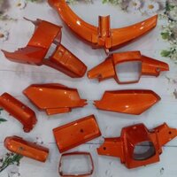 Dàn áo xe HONDA-DREAM II màu CAM, chất liệu nhựa ABS nguyên sinh, tặng kèm bộ tem