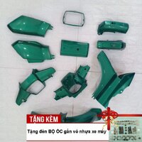 Dàn áo xe HONDA-DREAM màu Xanh Heineken chất liệu nhựa ABS nguyên sinh tặng kèm bộ ốc theo xe [bonus]