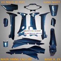 Dàn áo xe máy Wave a, Wave 100, 110 đời đầu Nhựa ABS - XANH NHỚT