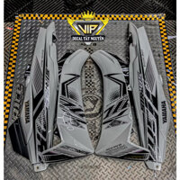 Dàn áo xe Sirius 50/110cc Full Trắng Nhựa ABS cao cấp Tặng Tem PVC 3 Lớp Y Mẫu