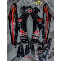 Dàn áo xe Sirius 50/110cc màu Đen Nhựa ABS cao cấp Tặng Tem PVC 3 lớp