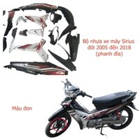 Dàn áo xe SIRIUS , nhựa ABS nguyên sinh cao cấp màu ĐEN PHANH ĐĨA , tặng kèm củ hậu xe sirius