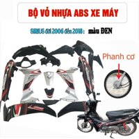 Dàn áo xe SIRIUS , nhựa ABS nguyên sinh cao cấp màu ĐEN phanh CƠ , tặng kèm củ hậu xe