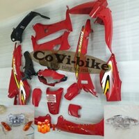 Dàn áo xe Wave anpha cũ - ZX - 110 đời 1997 đến 2006 màu Đỏ Cờ [ẢNH TỰ CHỤP] Các loại pha đèn cho xe Wave nhỏ - SPB-DGW