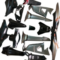 Dàn áo xe Wave RS 2008- s100 - wave 50cc - alpha đời 2006 đến 2016 màu Đen Ghi -nhựa ABS LOẠI ĐẸP