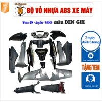 Dàn áo xe Wave RS - wave alpha - wave s100, nhựa ABS nguyên sinh màu ĐEN GHI _SPP8523(2103)