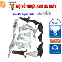 Dàn áo xe Wave RS - wave alpha - wave s100, nhựa ABS nguyên sinh màu TRẮNG_SPP529(8015)