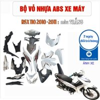 Dàn áo xe Wave RSX 110 nhựa ABS nguyên sinh cao cấp màu TRẮNG GHI đời xe 2010 - 2012, tặng kèm bộ tem theo xe - A549