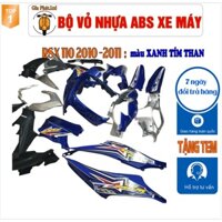 Dàn áo xe WAVE RSX 110 nhựa nguyên sinh ABS cao cấp màu XANH TÍM - BẠC đời 2010 -2011 - SPP 2022(552)