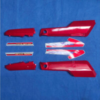 dàn áo xe win100,Ốp sườn xe honda win100 màu đỏ đời 96 tem mưa