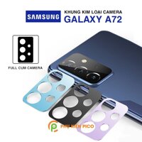 Dán camera Samsung Galaxy A72 khung kim loại bảo vệ an toàn camera sau