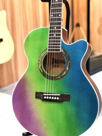 Đàn Cate Guitar Acoustic QM-602 Xanh Aurora – Màu cực đẹp – Hàng Độc – Tiếng Hay – Bấm Êm – Duy Nhất Tại Việt Nam