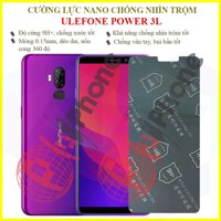 Dán chống nhìn trộm  dành cho Ulefone Power 3L - Dán cường lực dẻo nano 9H