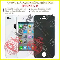 Dán chống nhìn trộm  dành cho iPhone 4, 4s - Dán cường lực dẻo nano 9H