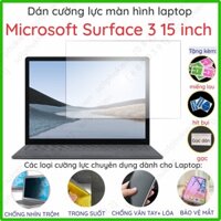 Dán cường lực laptop Microsoft Surface 3 15 inch nano trong suốt, nhám chống vân tay, bảo vệ mắt
