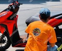 Dán decal nhôm xước xe Vario - Click Thái