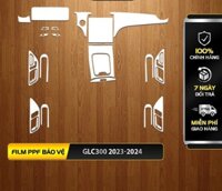 Dán Decal PPF chống xước nội thất xe GLC 300 2023 2024 miếng film TPU trong suốt bảo vệ che mờ vết xước cũ hộp số tỳ tay màn hình ô tô MERCEDES
