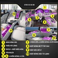 Dán decal trong chống xước nội thất xe MAYBACH GLS 480 2022-2023 miếng phim PPF TPU bảo vệ nội thất che mờ vết xước màn giải trí trấu yên ngựa ô tô MERCEDES cao cấp