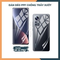 Dán dẻo PPF xiaomi mi 12 12x mi 12s pro 12s ultra trong suốt hoặc nhám chống bám vân tay mua 1 tặng 1 huỳnh tân store