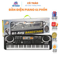 Đàn đồ chơi cho bé đàn piano 61 phím cho bé kèm mic hát karaoke siêu cute sử dụng pin hoặc cắm điện trực tiếp