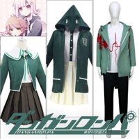 Đạn dược trên Coplay bị hỏng, Naie Naiji, Sakaki Chihiro Chihiro Chikai Chiaki, bộ đồ cos màu xanh lá cây đậm có mũ trùm đầu