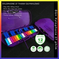 Đàn gõ xylophone 27 phím , đàn xylophone hộp kim nhôm đồ chơi cho bé phát triển năng khiếu âm nhạc đầy đủ màu sắc