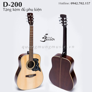 Đàn Guitar Acoustic Ba Đờn D200