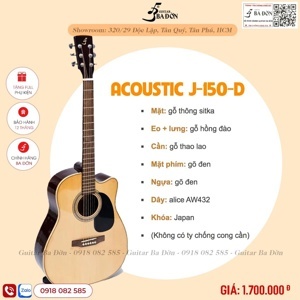 Đàn Guitar Acoustic Ba Đờn J150D