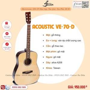 Đàn Guitar Acoustic Ba Đờn VE-70-D