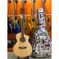 Đàn guitar acoustic Dallas DL-A400 EQ Fishman gỗ mahogany, chơi solo và đệm hát