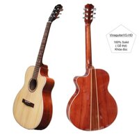 Đàn guitar acoustic gỗ thịt VGHD Hồng Đào FULL SOLID Gỗ Thịt 100% có EQ guitar classic Vinaguitar