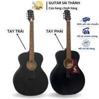 Đàn Guitar Acoustic Mã ST-OM1 (Black)  Chính Hãng ST.Real Có Ty Chỉnh Cần Chất Liệu Gỗ Nhập Khẩu