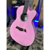 Đàn Guitar acoustic màu hồng Phấn T-01H , Guitar Màu Hồng Nhạt rất đẹp mẫu cao cấp
