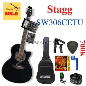 Đàn Guitar Acoustic Stagg SW306CETU