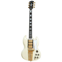 Đàn Guitar Điện Gibson 1963 Les Paul SG Custom Reissue with Maestro Vibrola, Classic White