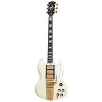 Đàn Guitar Điện Gibson 1963 Les Paul SG Custom Reissue with Maestro Vibrola, Classic White – Qua Sử Dụng
