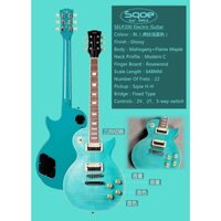 Đàn Guitar Điện Sqoe SELP200, Tiger Stripe Light Blue